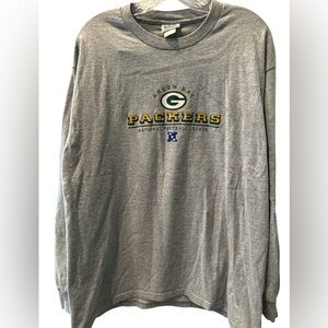 Vintage Lee Sport Green Bay Packers Long Sleeve Gray Sz Large NFL Football